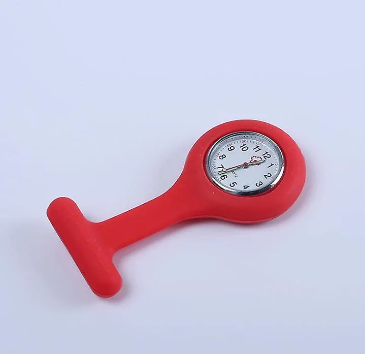 2Pcs black Doctor Nurse Silicone Pocket Brooch Fob Watch Quartz Watch AZ10175