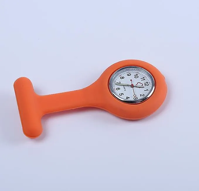 2Pcs black Doctor Nurse Silicone Pocket Brooch Fob Watch Quartz Watch AZ10175