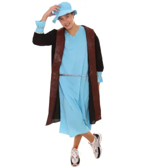 Adult Men's Leonardo Da Vinci Painter Artitst Costume | Lt. Blue Cosplay Costume