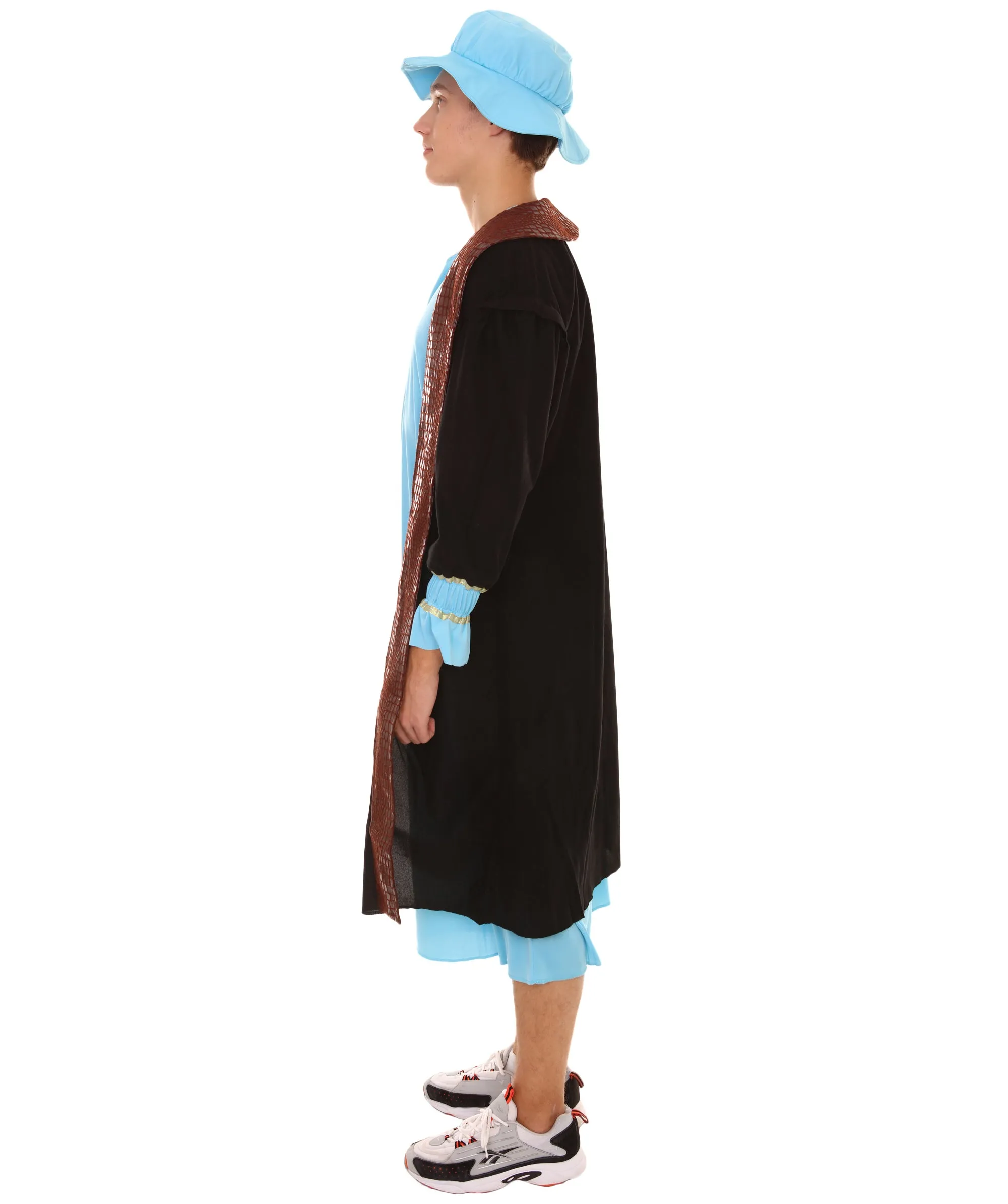 Adult Men's Leonardo Da Vinci Painter Artitst Costume | Lt. Blue Cosplay Costume