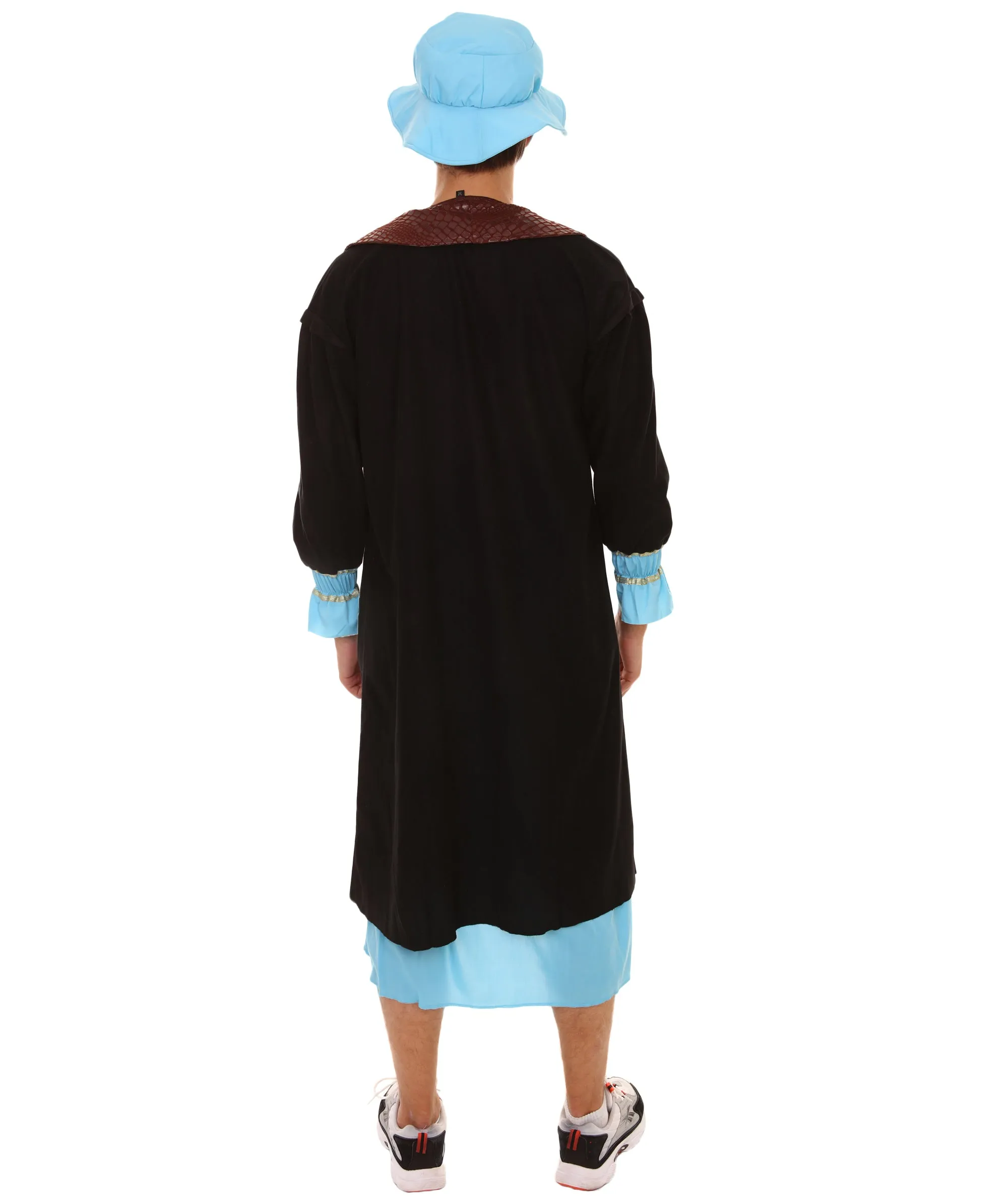 Adult Men's Leonardo Da Vinci Painter Artitst Costume | Lt. Blue Cosplay Costume