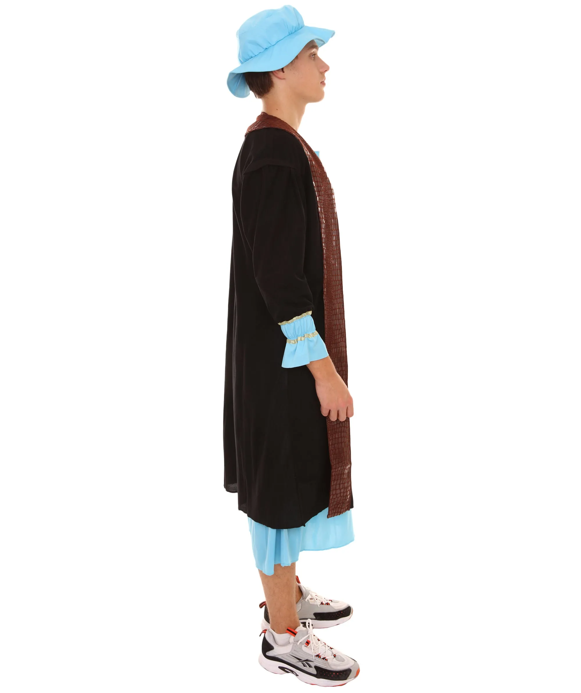 Adult Men's Leonardo Da Vinci Painter Artitst Costume | Lt. Blue Cosplay Costume
