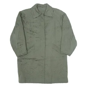 ALEXANDER MODA Insulated Womens Trench Coat Grey 90s Argyle L