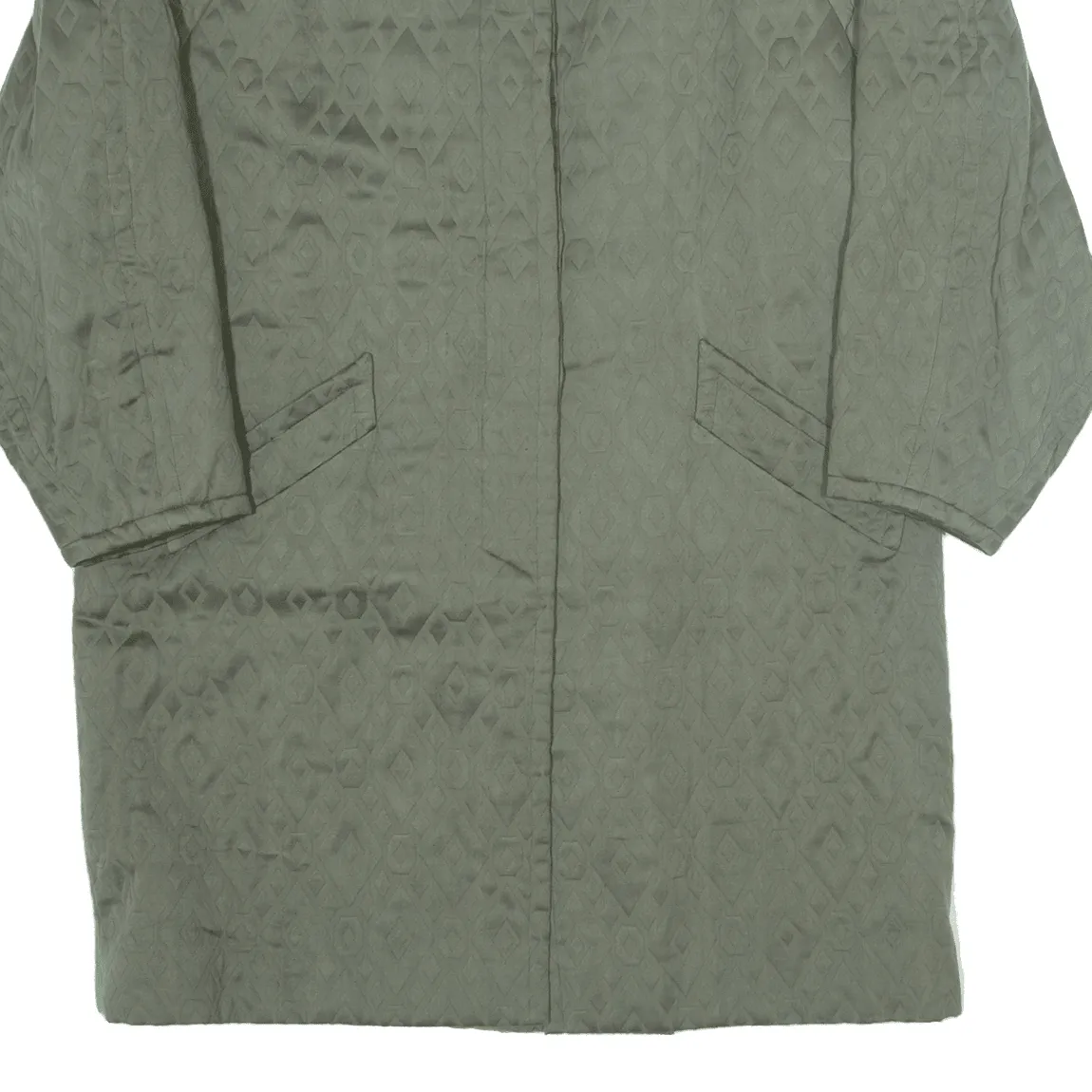 ALEXANDER MODA Insulated Womens Trench Coat Grey 90s Argyle L