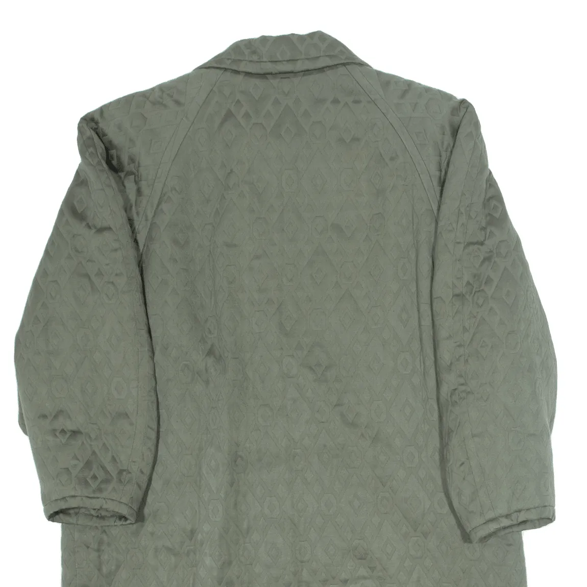 ALEXANDER MODA Insulated Womens Trench Coat Grey 90s Argyle L