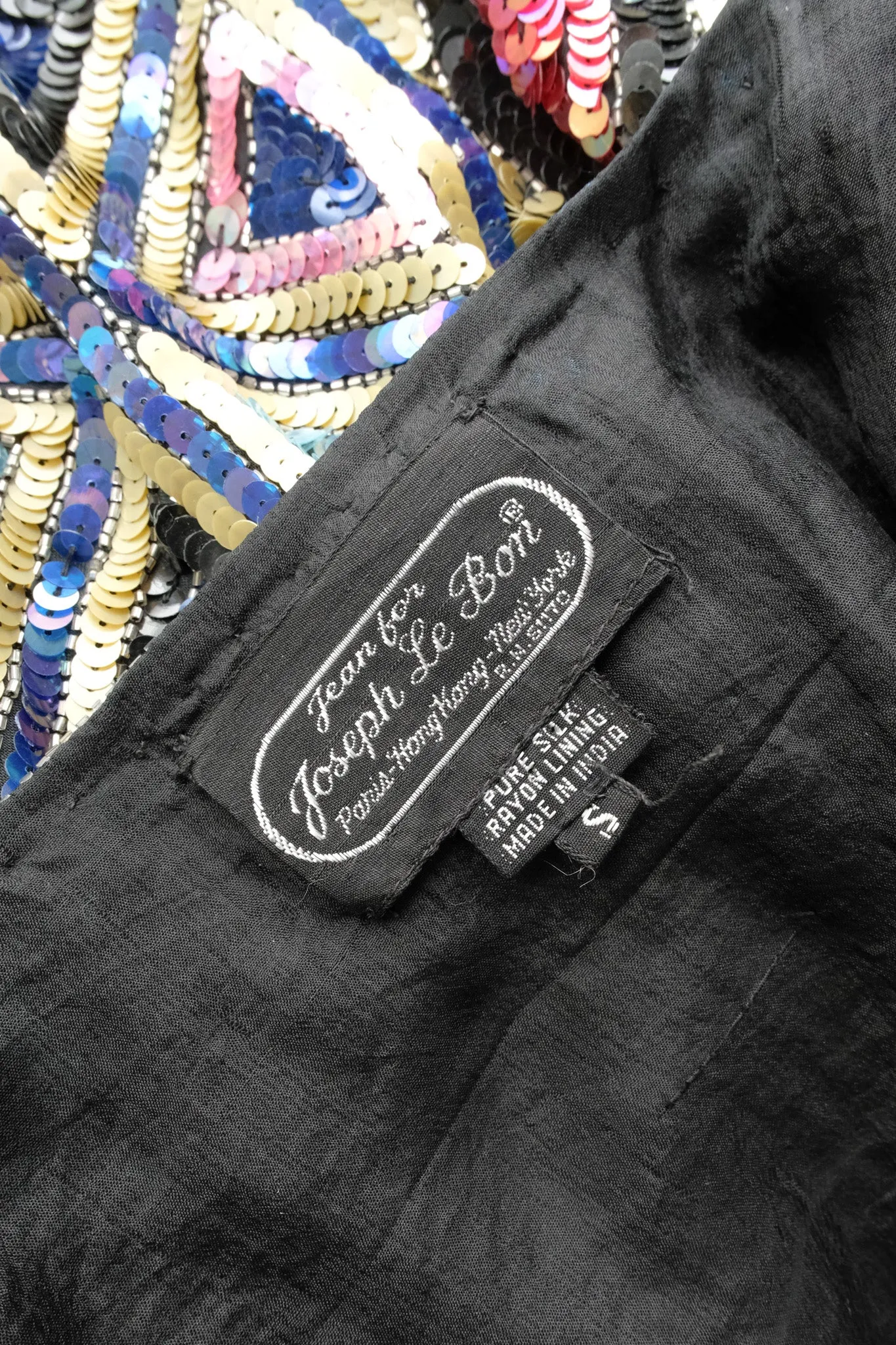 Amazing 1980's Diamond Sequin Statement Jacket / Sz M/L