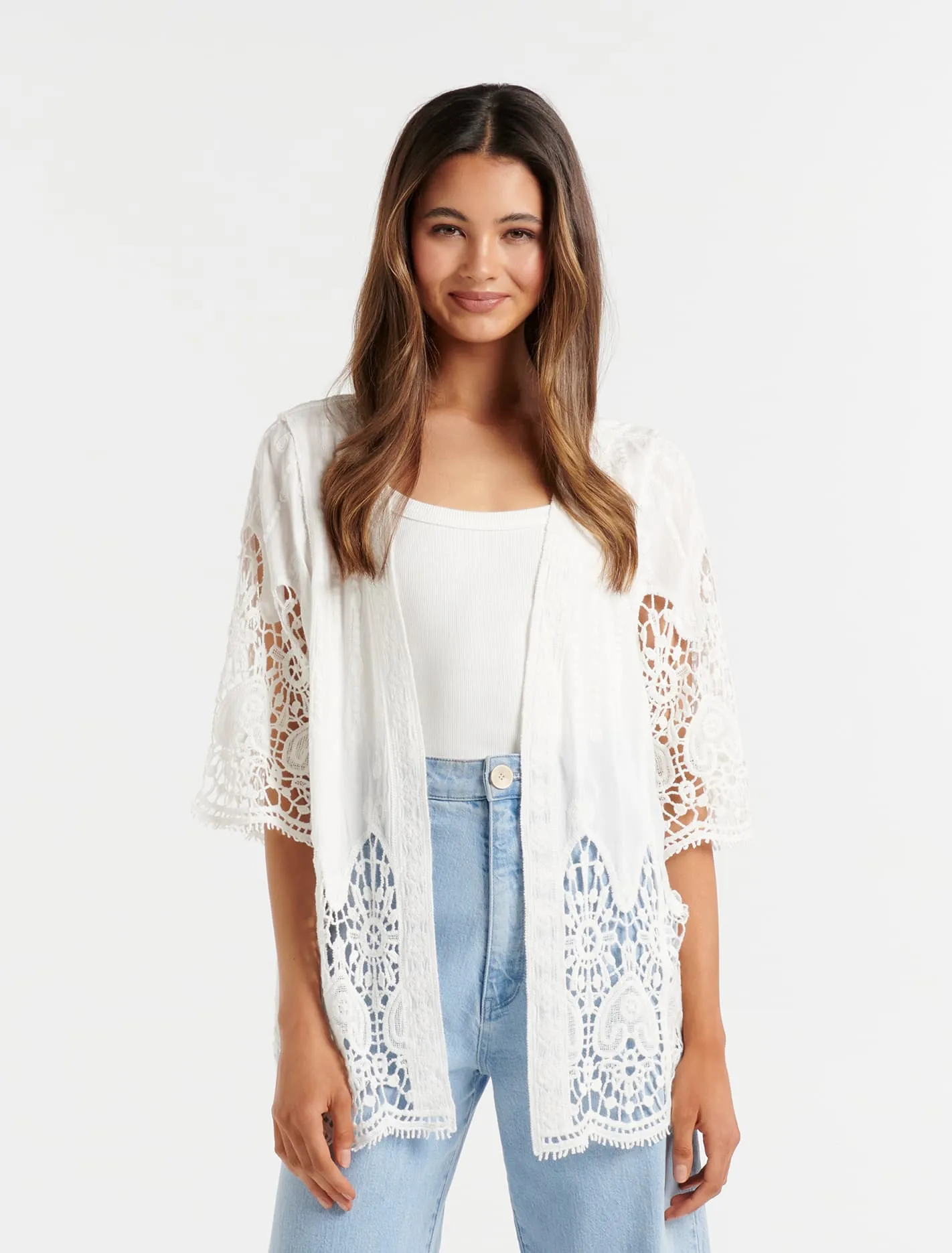 Anna Crochet Kimono
