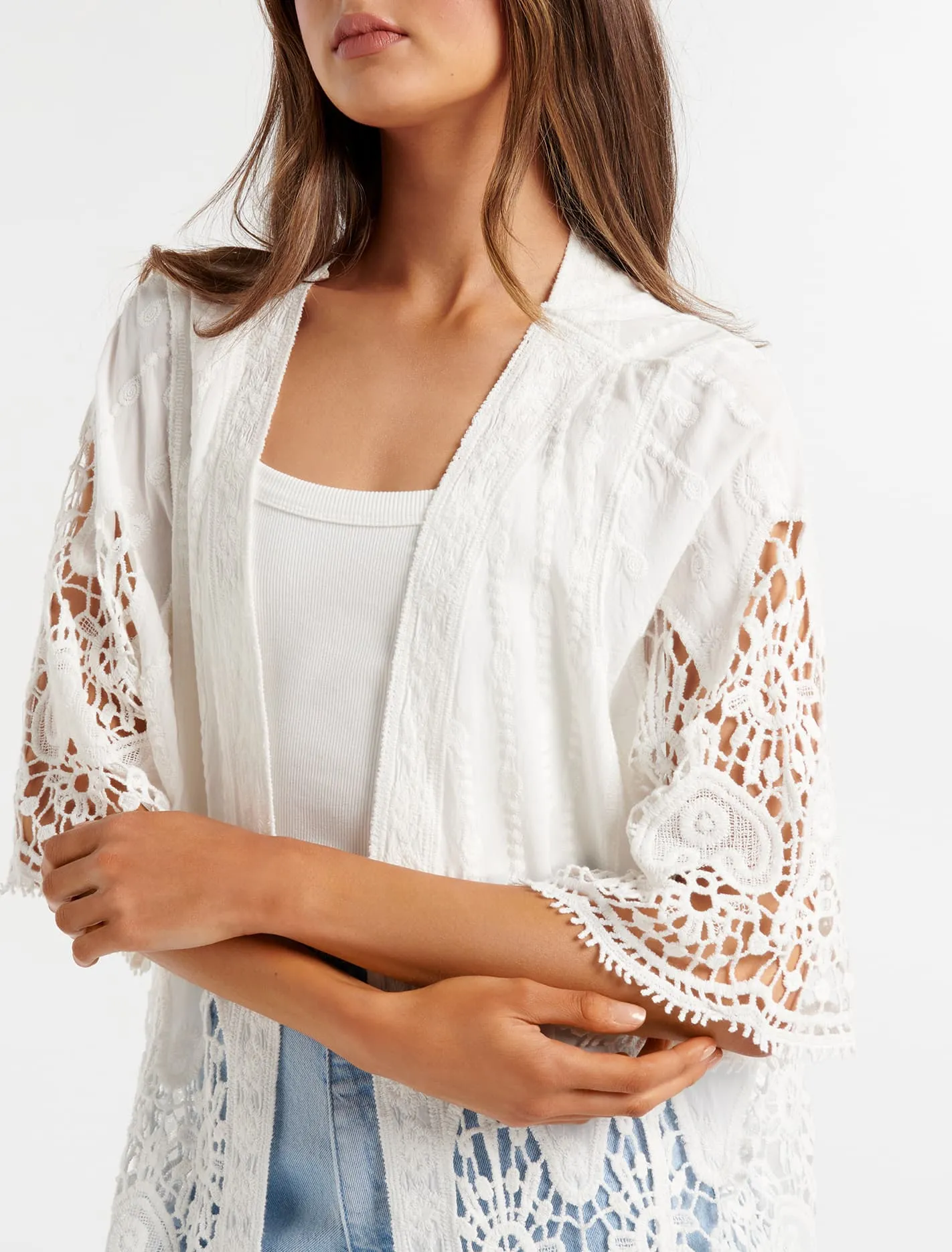 Anna Crochet Kimono