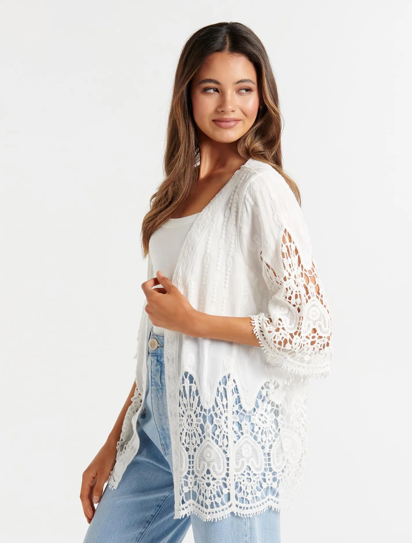 Anna Crochet Kimono