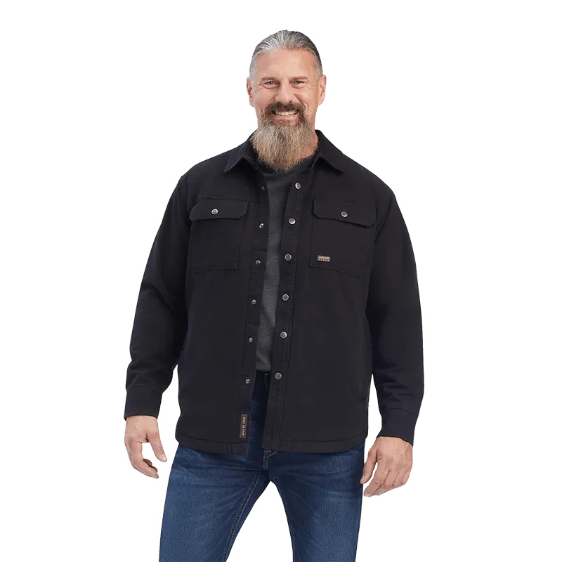 Ariat Men's Rebar Classic Canvas Black Shirt Jacket