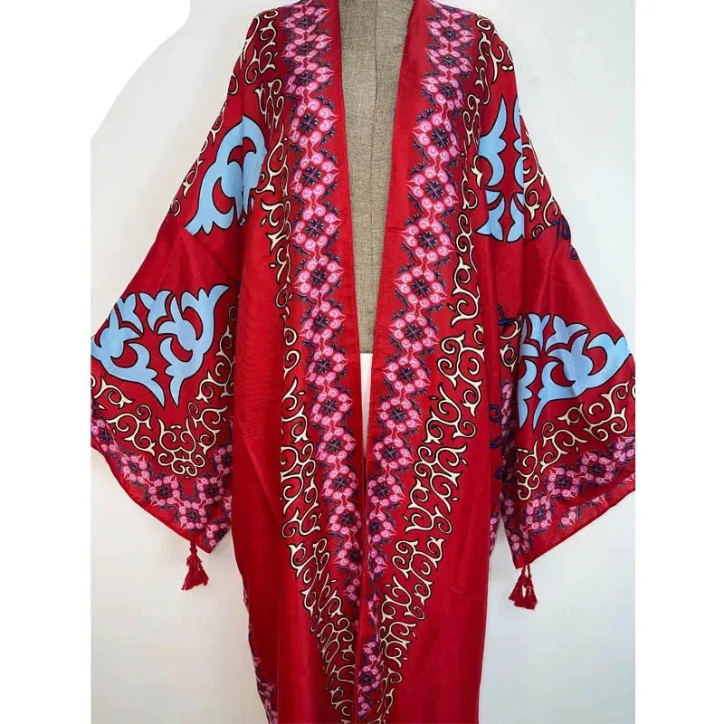 Ari's Boho Open Kimono Kaftan Cover Up