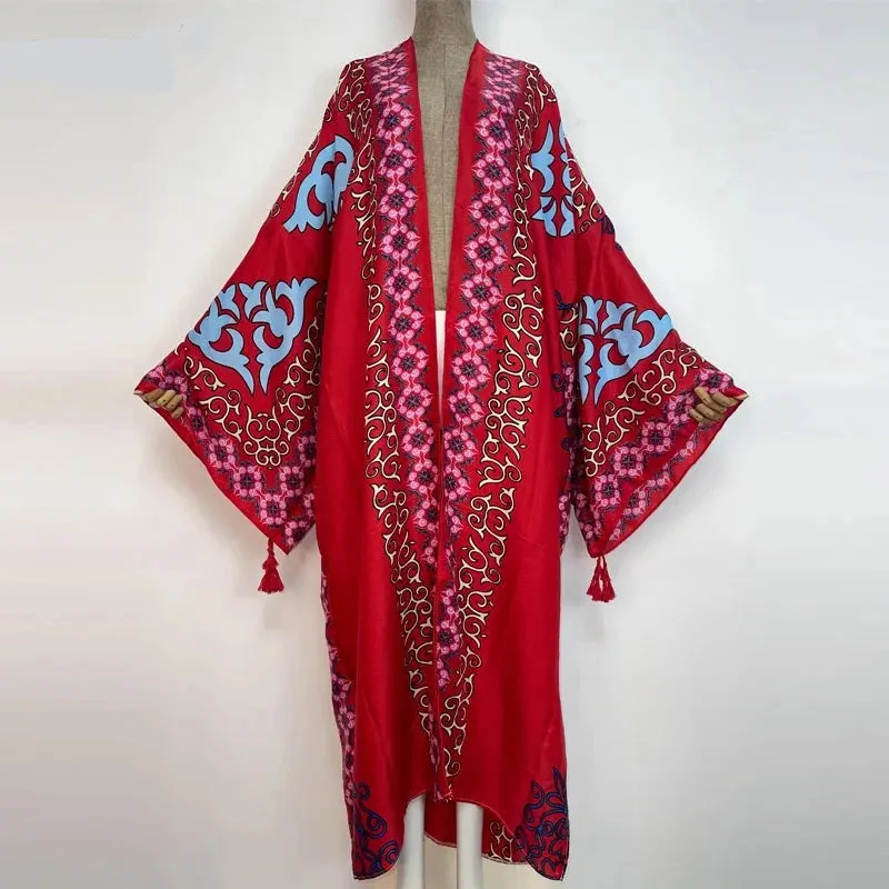 Ari's Boho Open Kimono Kaftan Cover Up