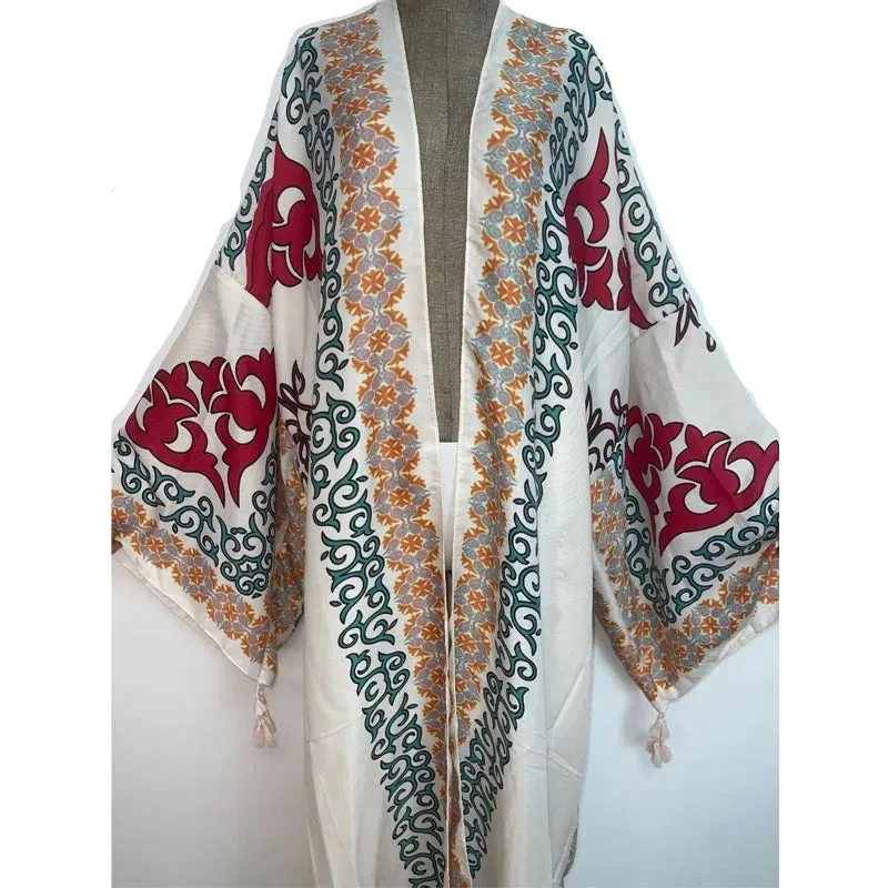 Ari's Boho Open Kimono Kaftan Cover Up