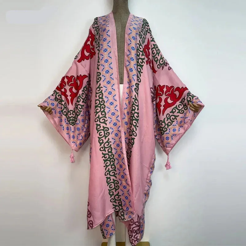 Ari's Boho Open Kimono Kaftan Cover Up