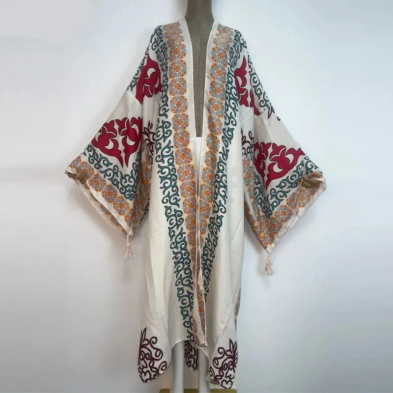 Ari's Boho Open Kimono Kaftan Cover Up