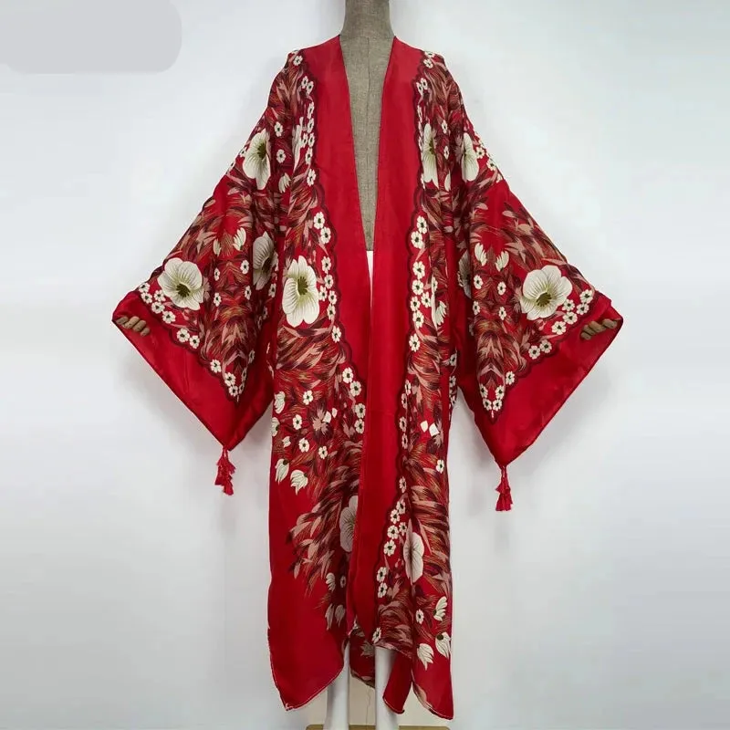 Ari's Boho Open Kimono Kaftan Cover Up