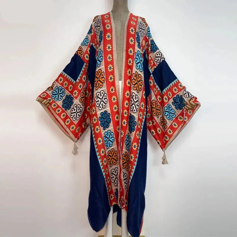 Ari's Boho Open Kimono Kaftan Cover Up