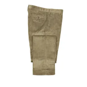 Beige wide-wale washed cotton corduroy trousers (restock)