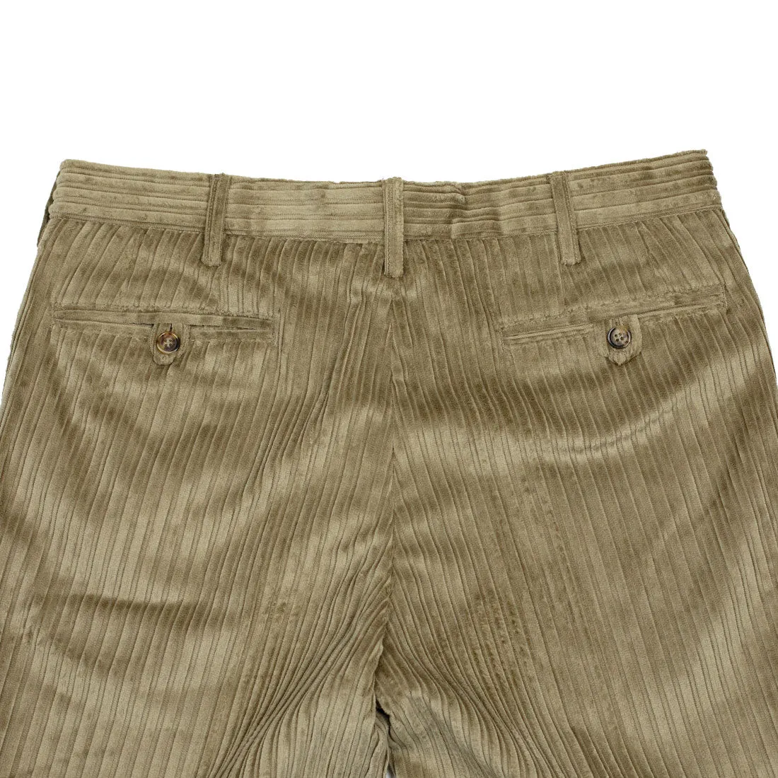Beige wide-wale washed cotton corduroy trousers (restock)