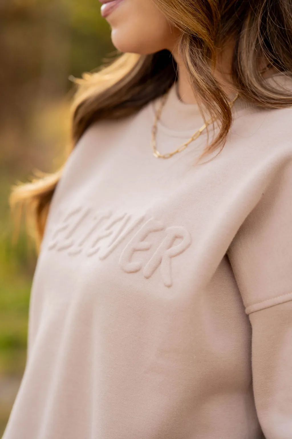Believer Embossed Crewneck