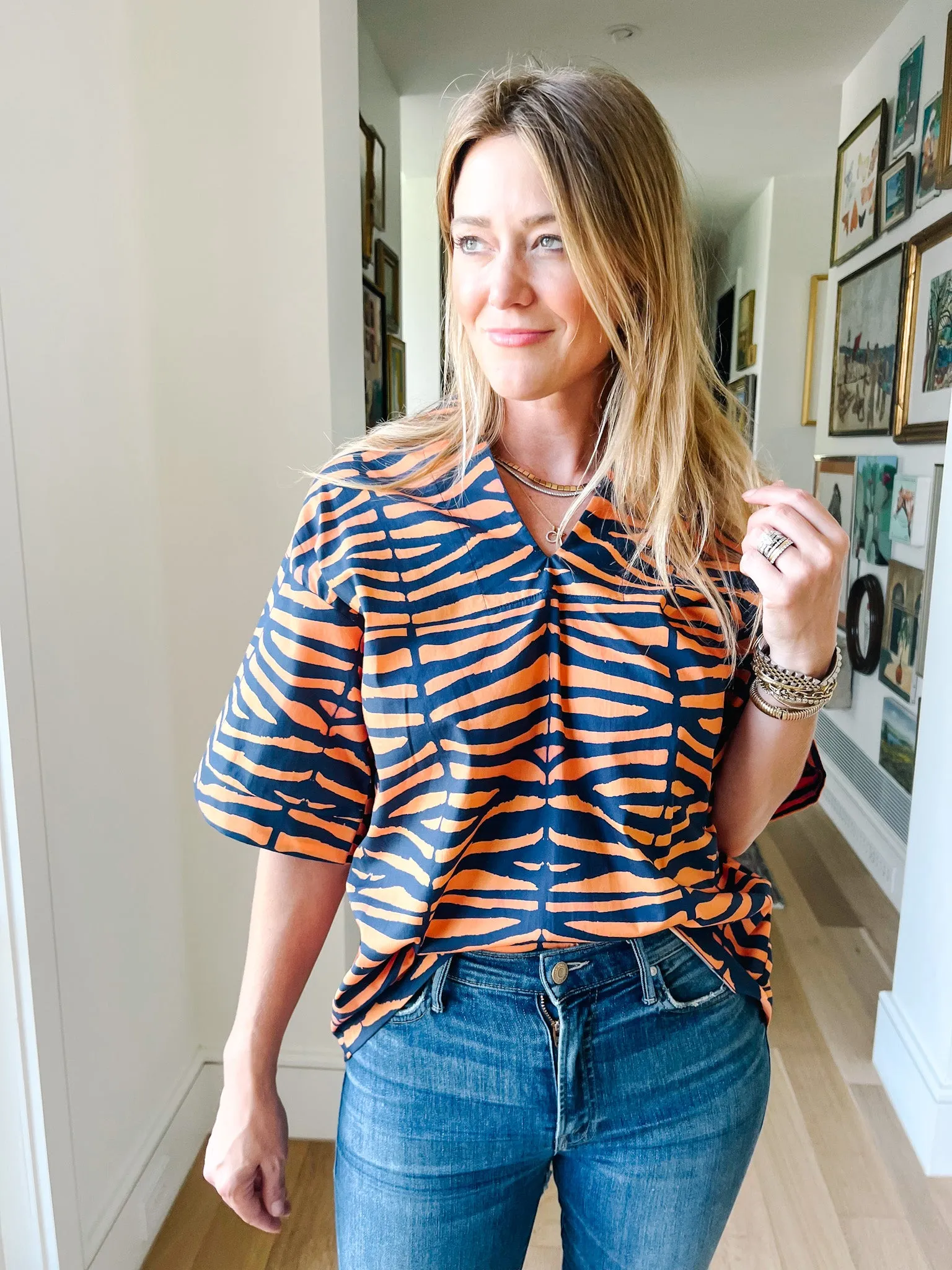 Black Label Kimono Tunic - Zebra Collection