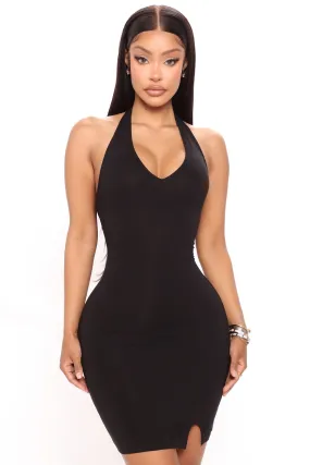 Boardwalk Stroll Mini Dress - Black