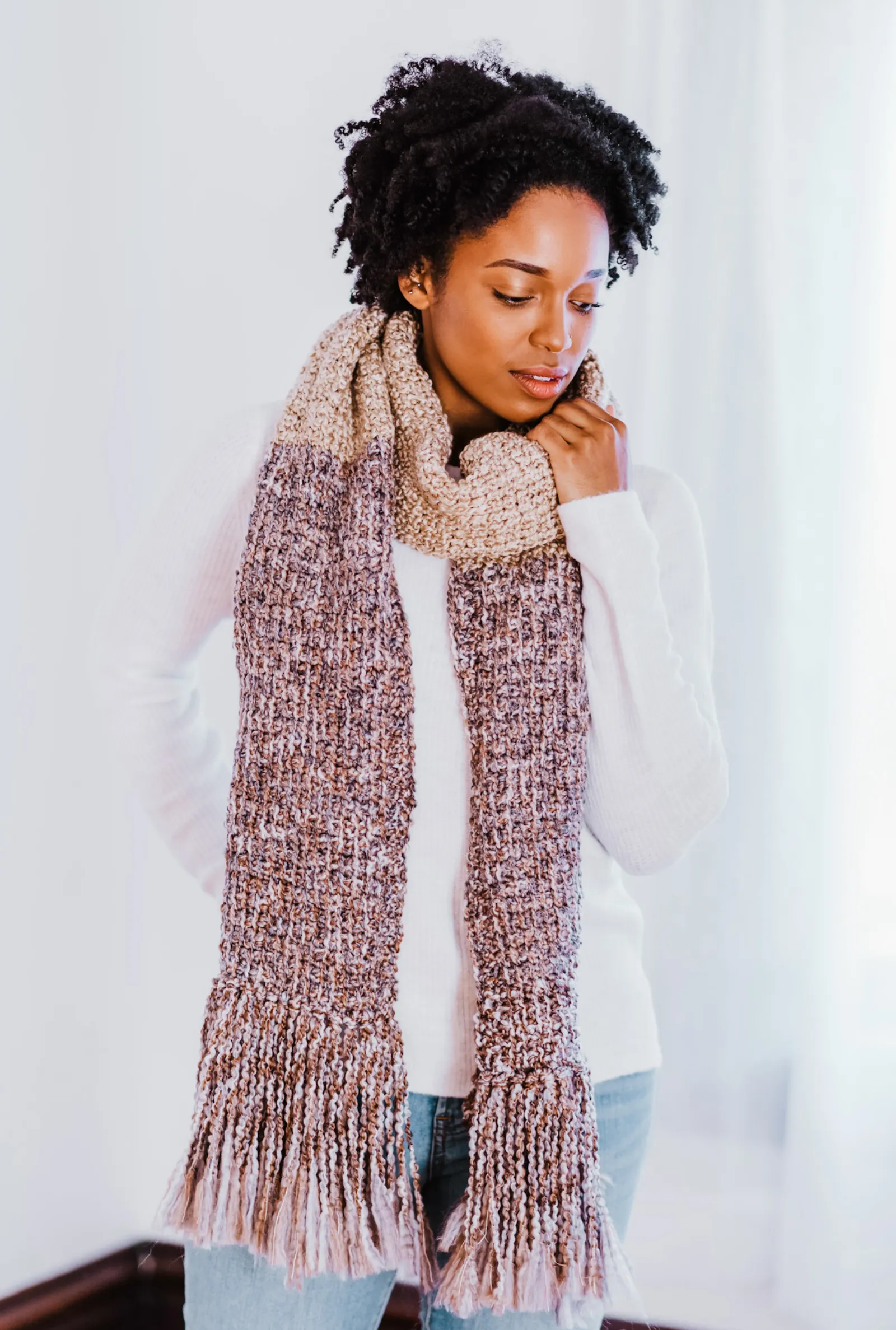 Bobbi Fringe Scarf // Crochet PDF Pattern