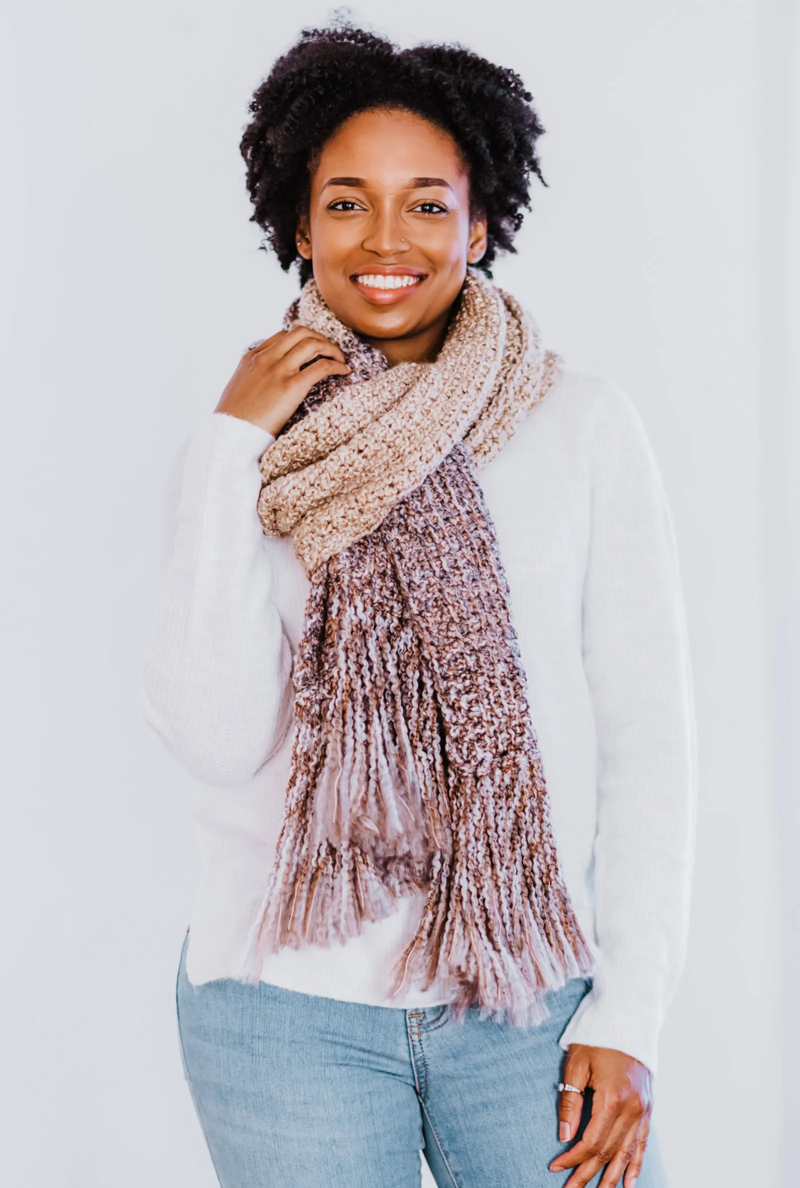 Bobbi Fringe Scarf // Crochet PDF Pattern