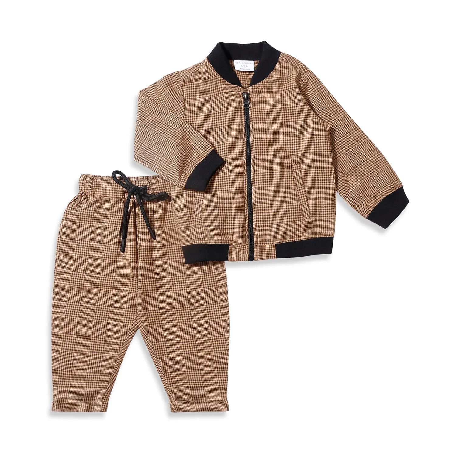 Brown Plaid Co-ord Set