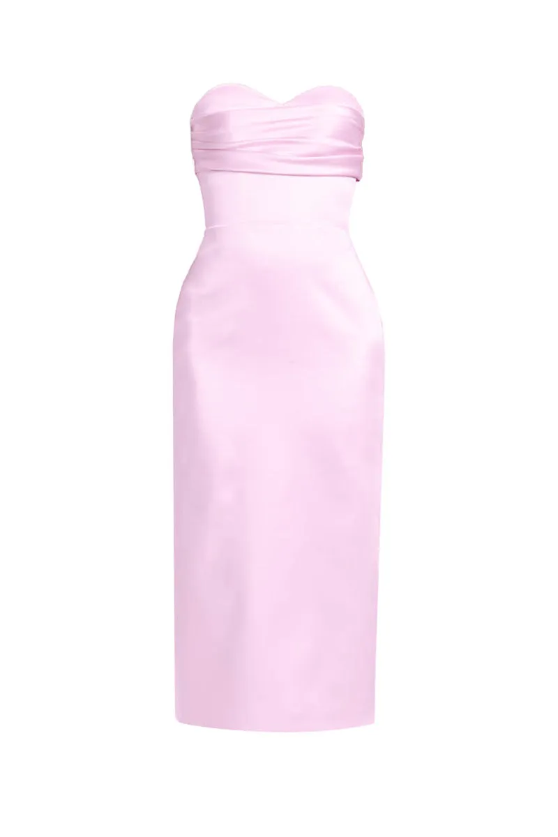 CAMILLA SATIN MIDI DRESS