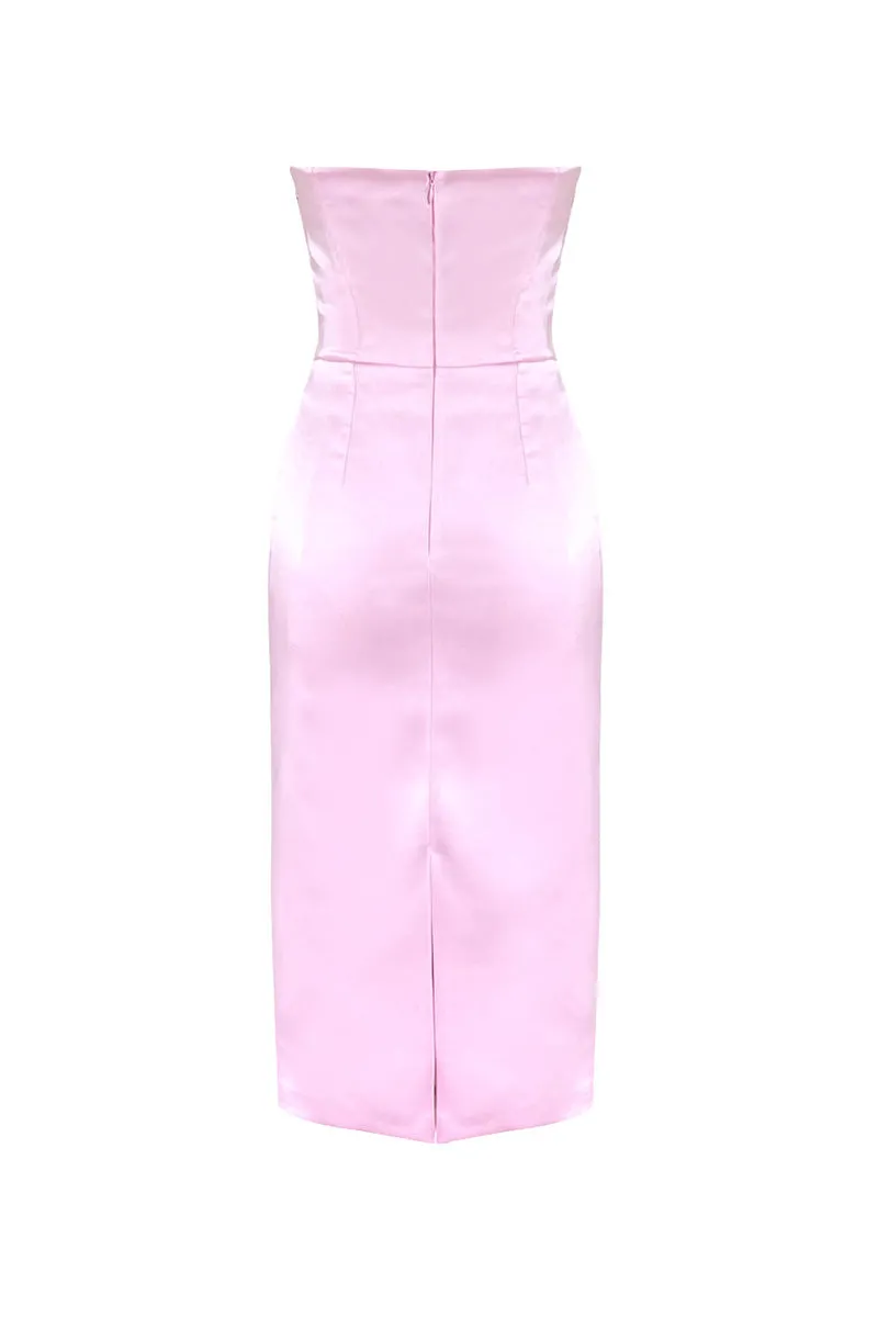 CAMILLA SATIN MIDI DRESS