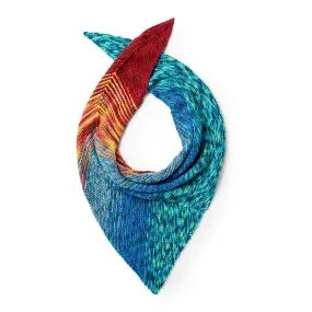 Caron Ocean Sunset Knit Shawl