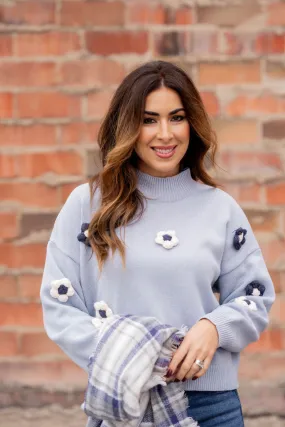 Crocheted Flowers Sweater