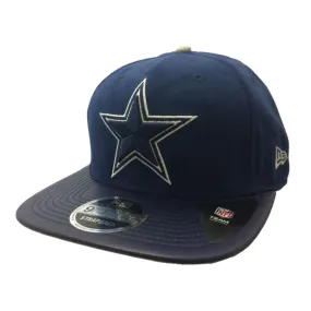 Dallas Cowboys New Era 9Fifty Faux Leather Suede Style Strapback Flat Bill Hat