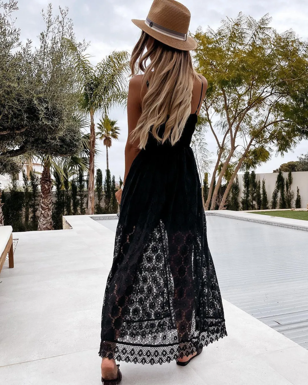 Diane Dress with Lace Slit Shorts