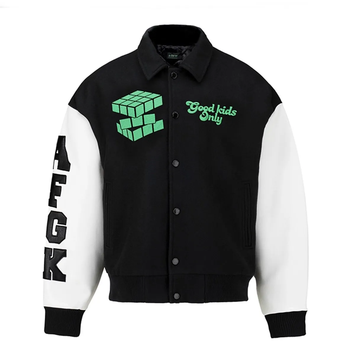 DONCARE (AFGK) "Rubik's Cube Varsity Jacket" - BLACK