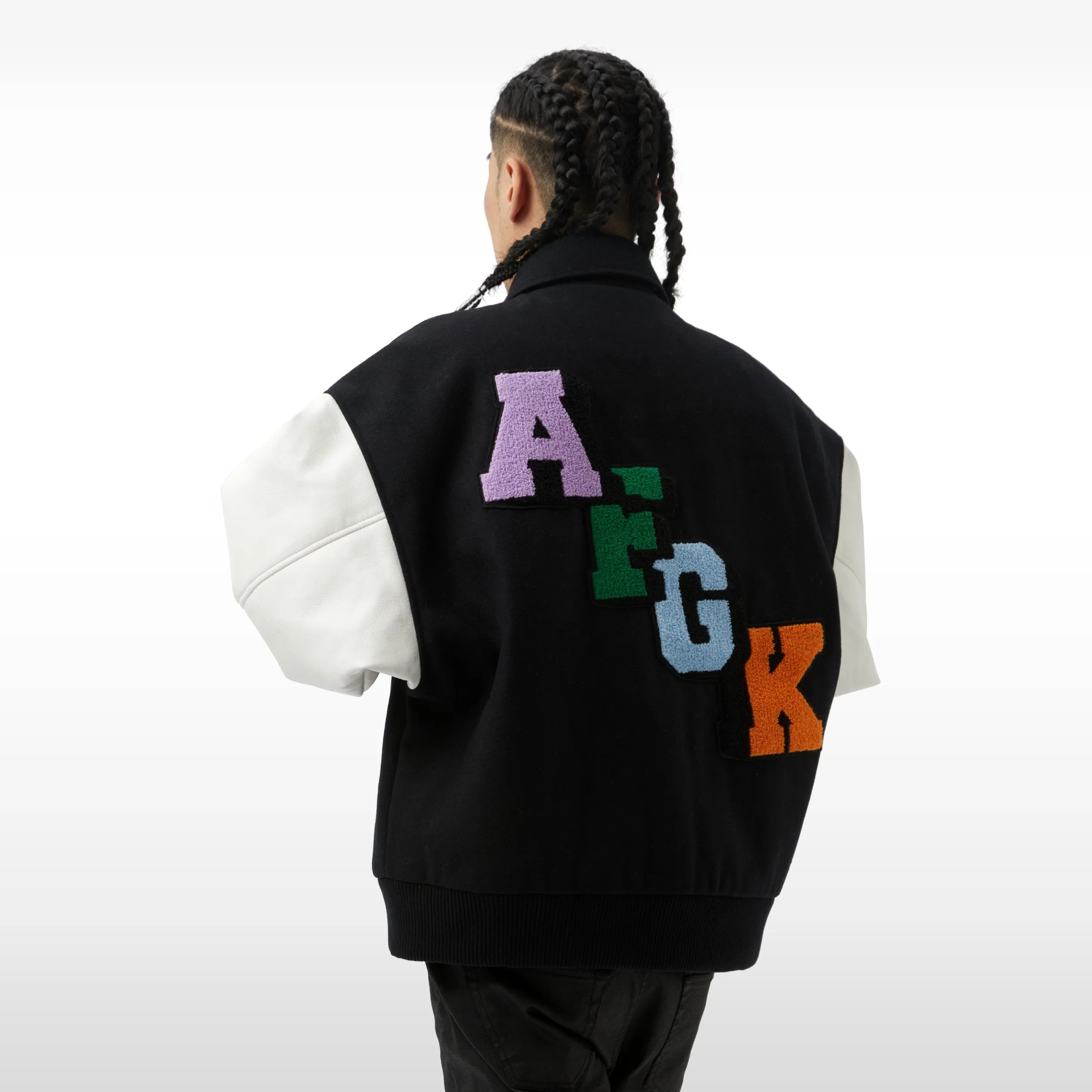 DONCARE (AFGK) "Rubik's Cube Varsity Jacket" - BLACK