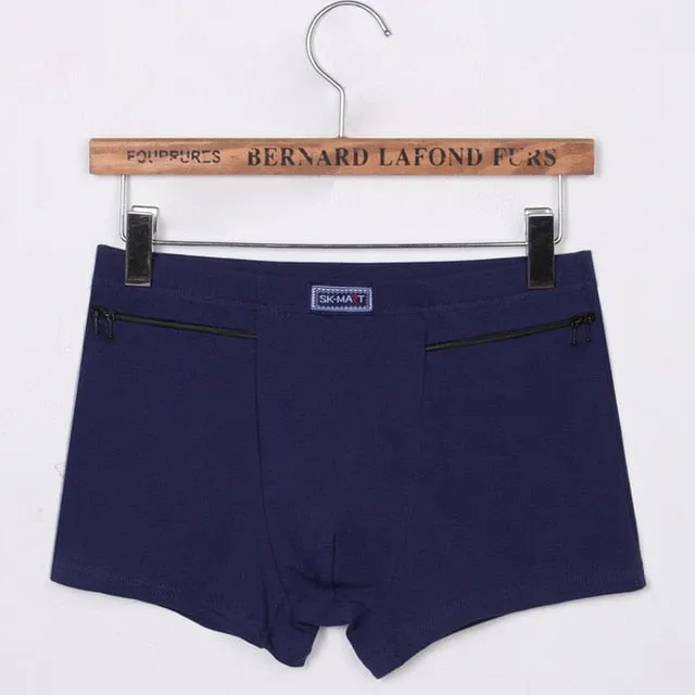 Double Zipper Pockets Breathable Boxers