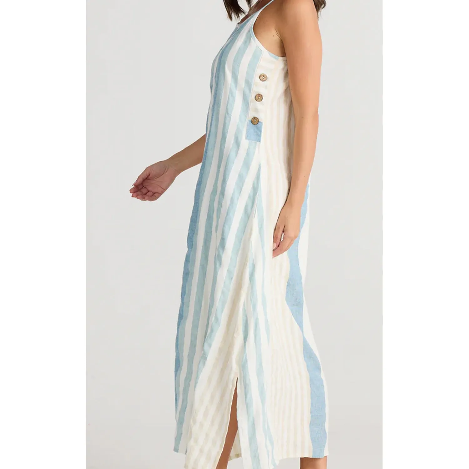 Dress Cliffside Maxi - Ocean Stripe