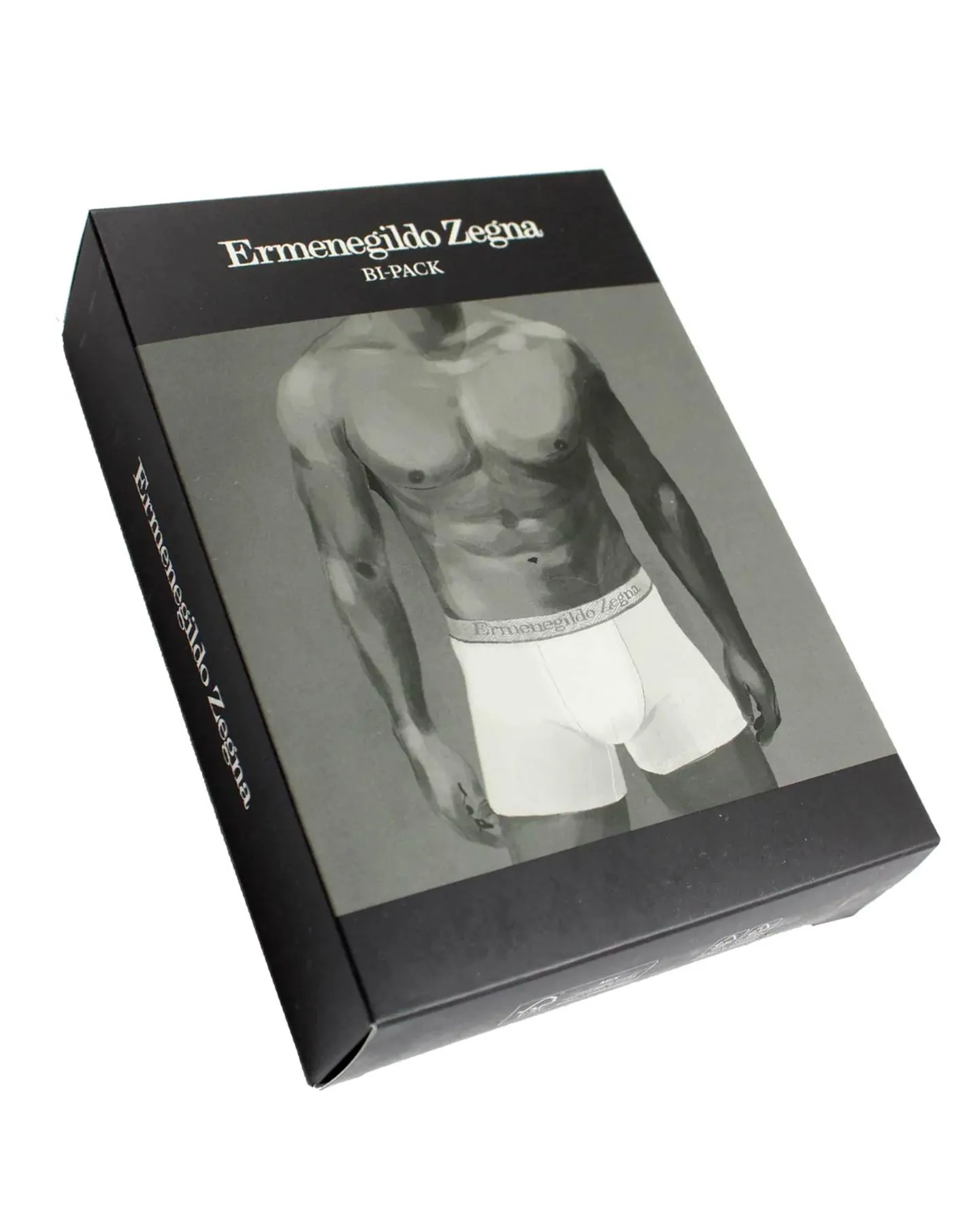 Ermenegildo Zegna Boxer Briefs Black - Men Underwear 2 Pack Stretch Cotton XXL