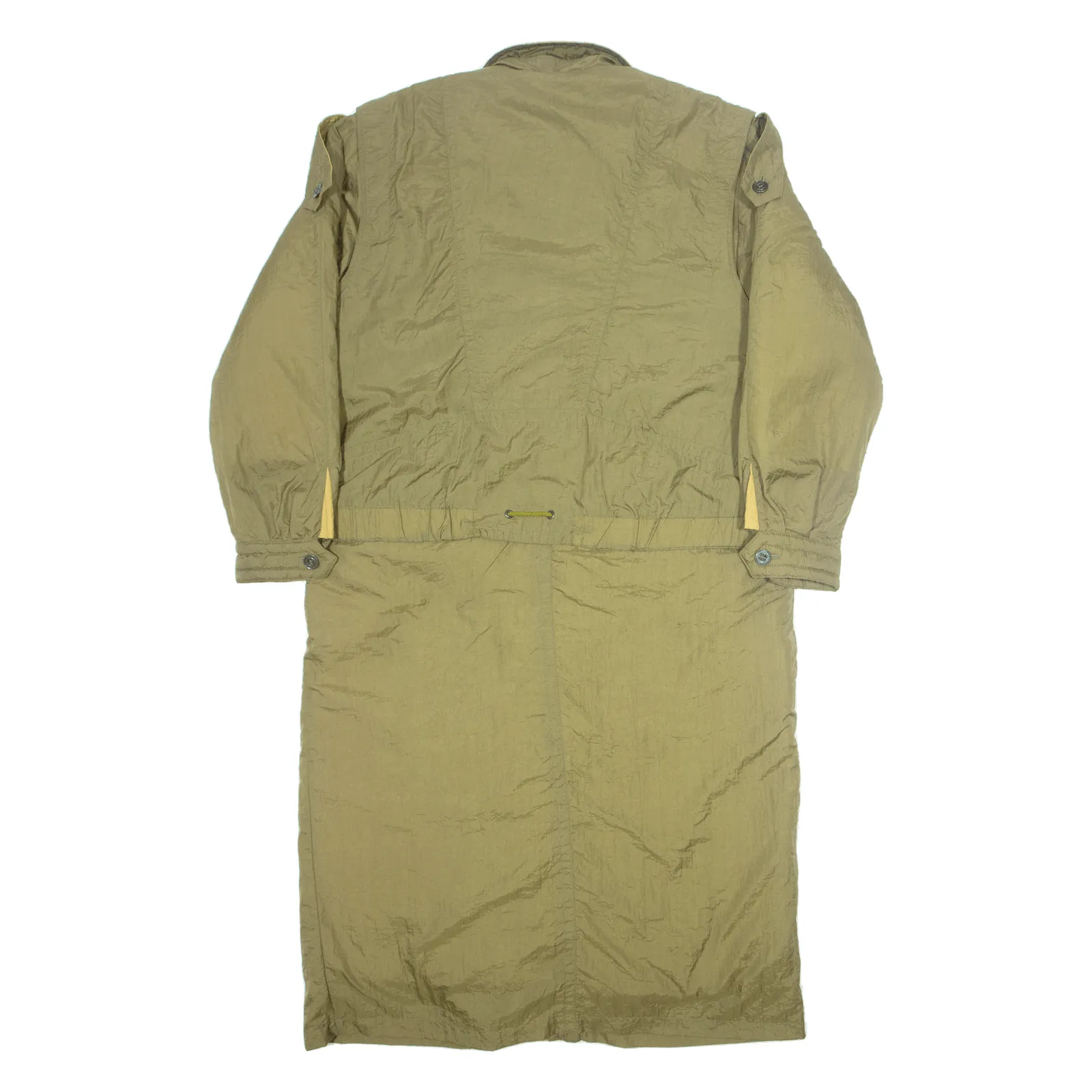 ESKIMO LAUGHTER Insulated Womens Trench Coat Green UK 14