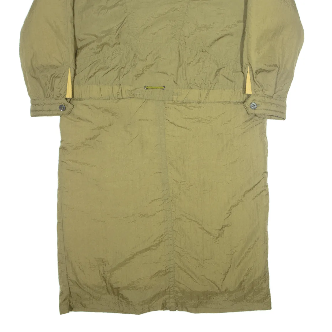 ESKIMO LAUGHTER Insulated Womens Trench Coat Green UK 14