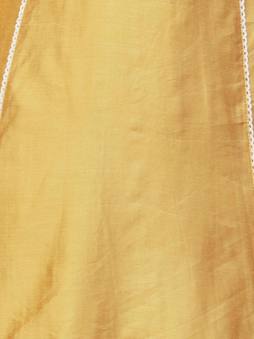 Ethnic Embroidered A-Line Kurta with Pants & Dupatta - Mustard