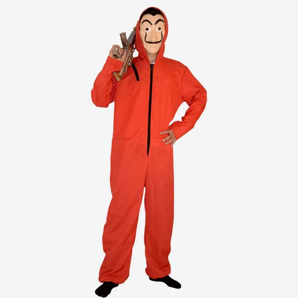 Fancydresswale Money Heist Costume for La Casa De Papel with Mask for Adults, free size