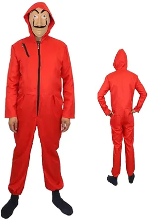 Fancydresswale Money Heist Costume for La Casa De Papel with Mask for Adults, free size