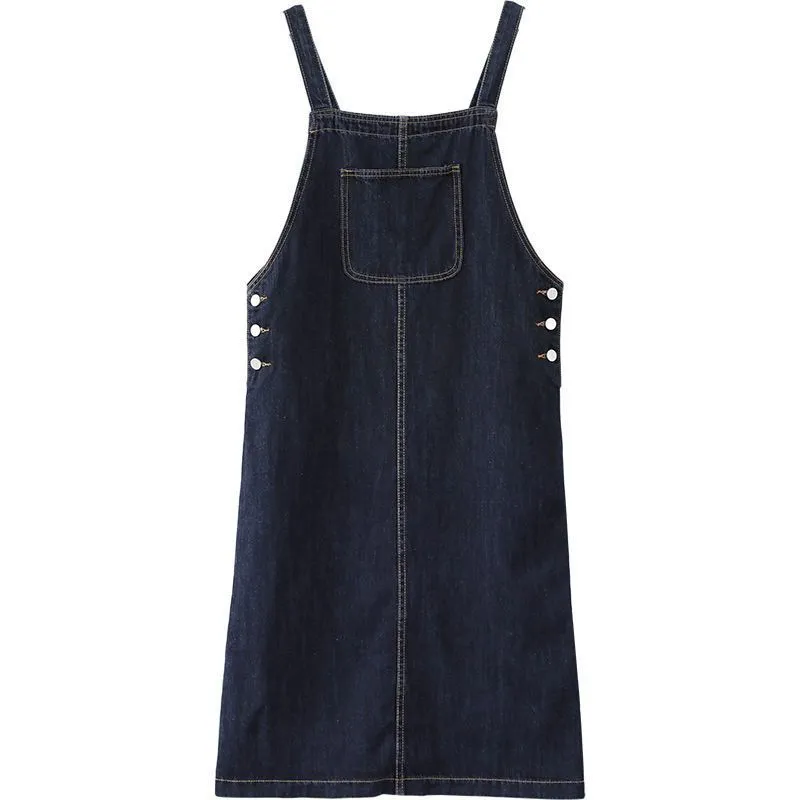 Fashionkova pop culture dress to impress 2024 Summer New French Sweet and Spicy Style Small Look Tall Temperament Slimming Stitching Denim Dress