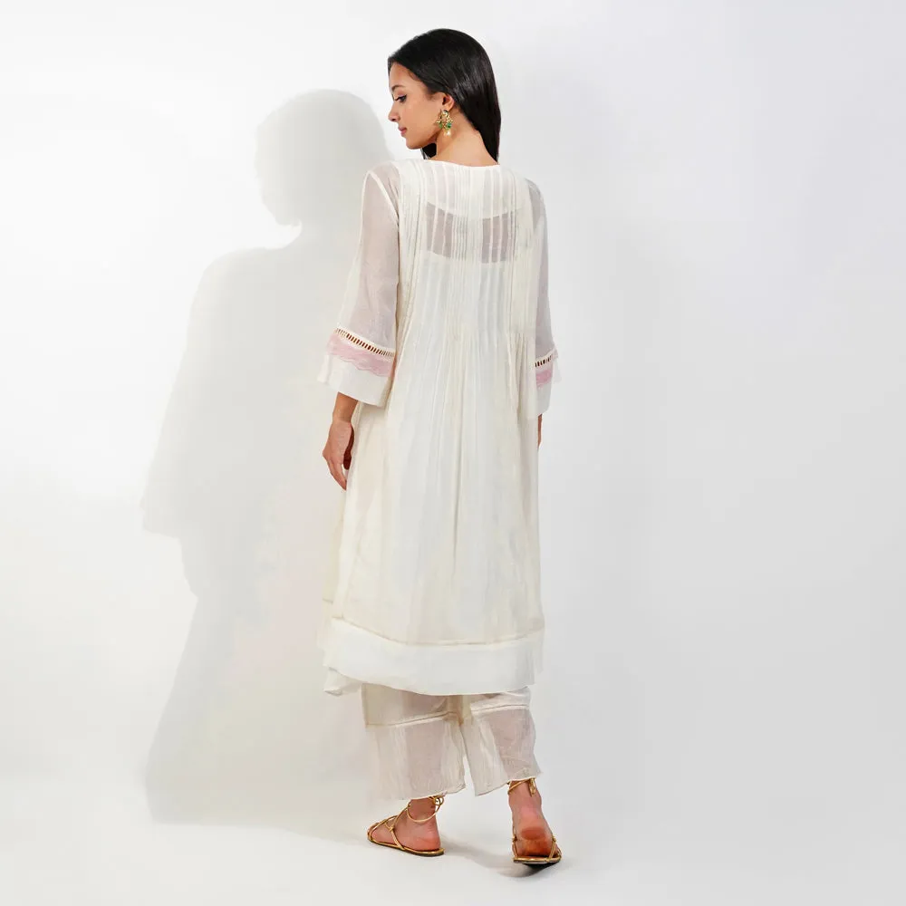 Fliry Pleats Shabby-Chic Tunic Set