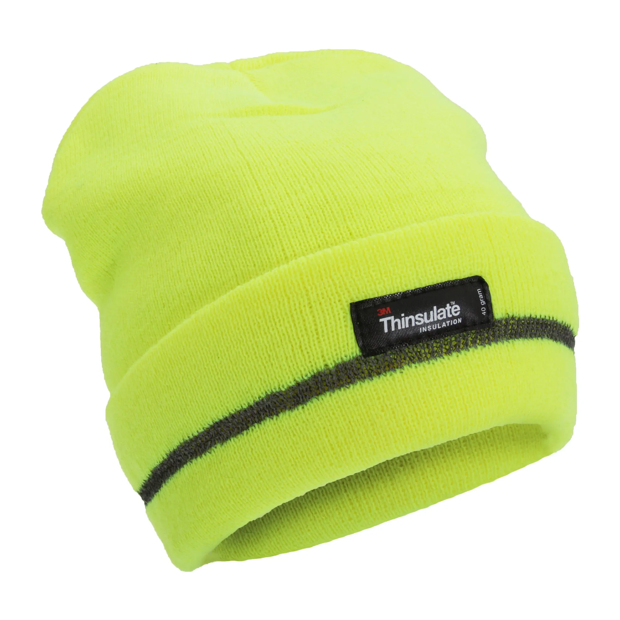 FLOSO Unisex Hi Vis Thinsulate Thermal Knitted Beanie Hat (3M 40g)