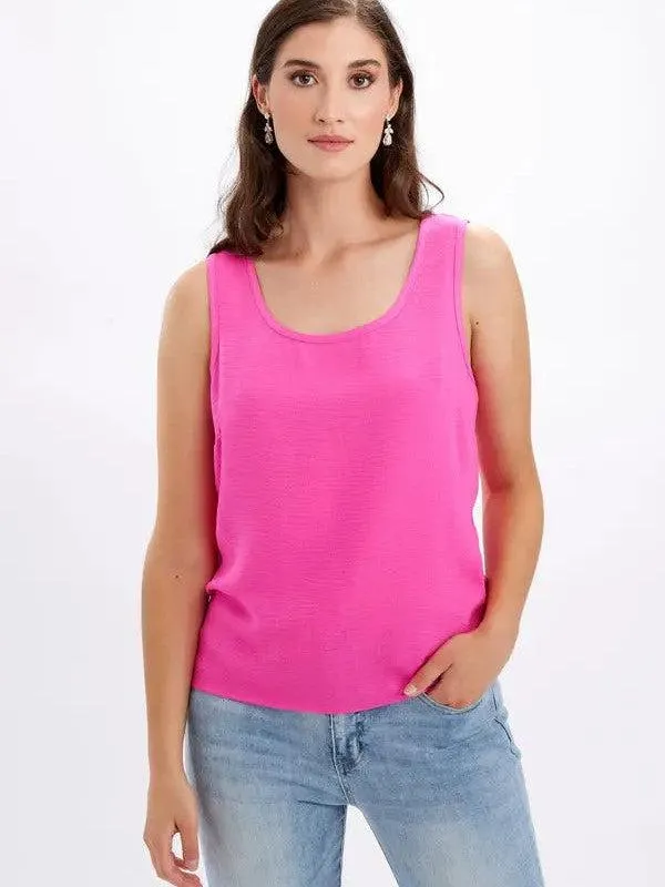 Fuchsia Rounded Neck Top 246416.