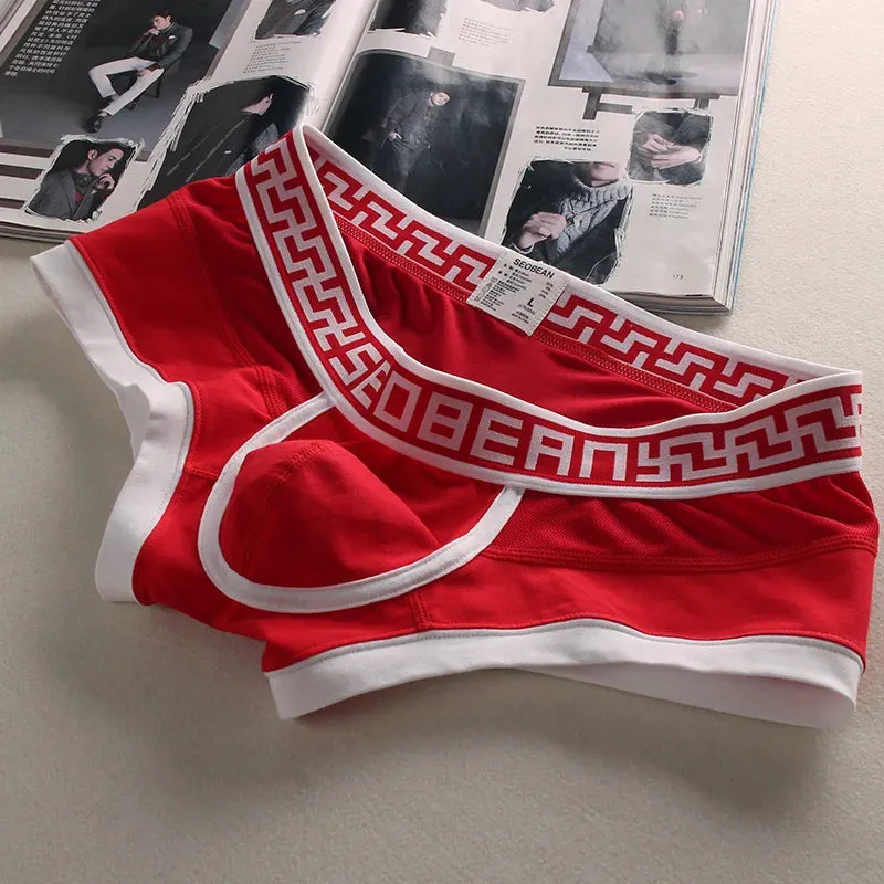 Geometric Printing Low Waist Boxer